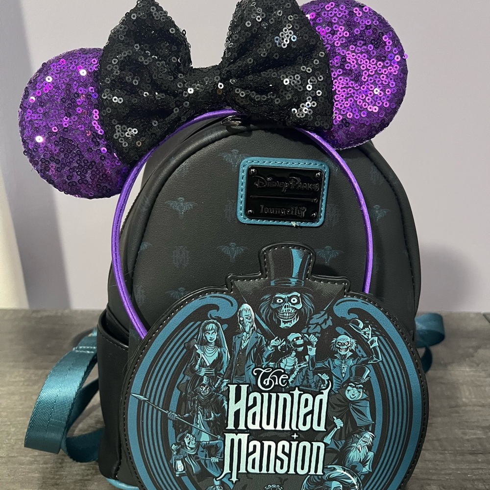 Disney Haunted Mansion Backpack with matching ears